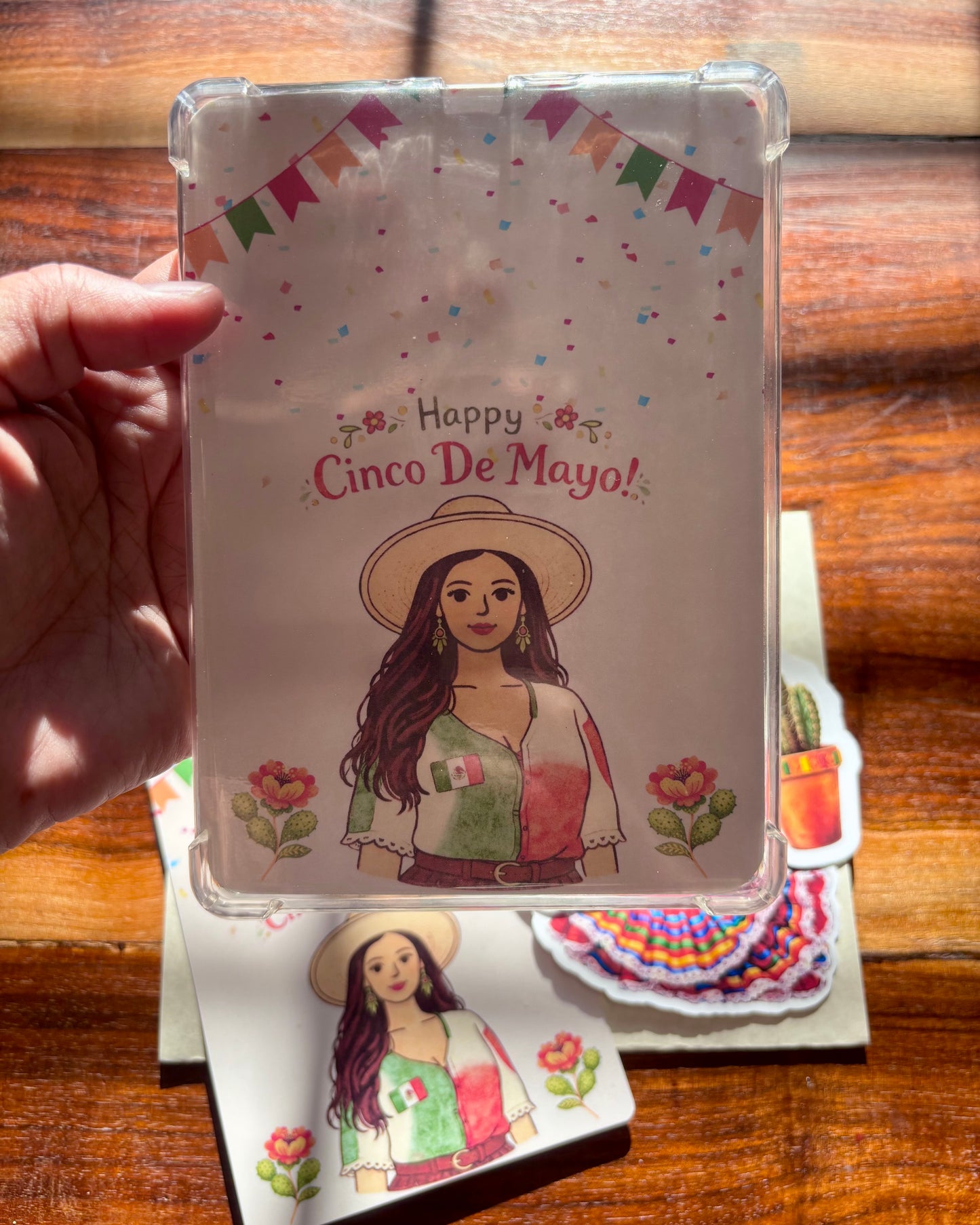 Cinco de Mayo Kindle Insert + Stickers | Festive Reader Kindle Insert | May Mail Club