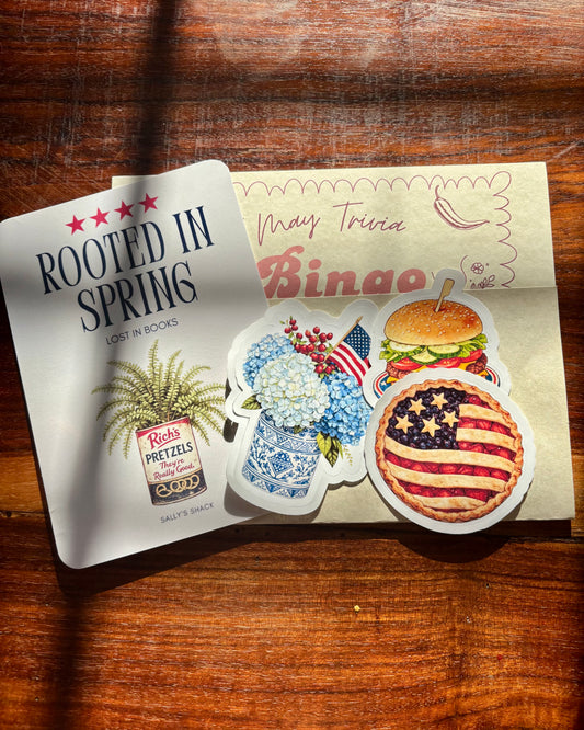 Rooted in Spring Kindle Insert + Stickers | Vintage Botanical Kindle Decor | May Mail Club