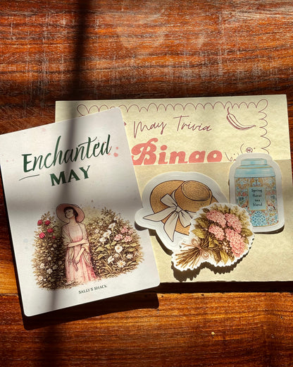 Enchanted May Kindle Insert + Stickers | Romantic Floral Kindle Decor | $6 Mail Club