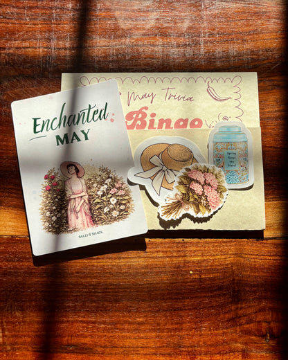 Enchanted May Kindle Insert + Stickers | Romantic Floral Kindle Decor | $6 Mail Club