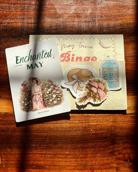 Enchanted May Kindle Insert + Stickers | Romantic Floral Kindle Decor | $6 Mail Club