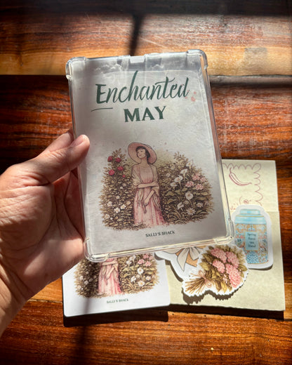 Enchanted May Kindle Insert + Stickers | Romantic Floral Kindle Decor | $6 Mail Club