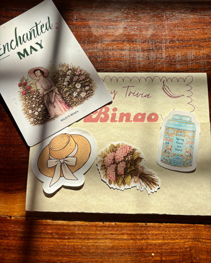 Enchanted May Kindle Insert + Stickers | Romantic Floral Kindle Decor | $6 Mail Club