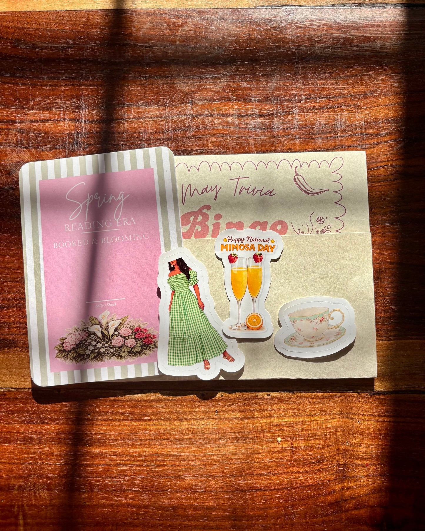 Spring Reading Era Kindle Insert + Stickers | Pink Floral Kindle Decor | $6 Mail Club