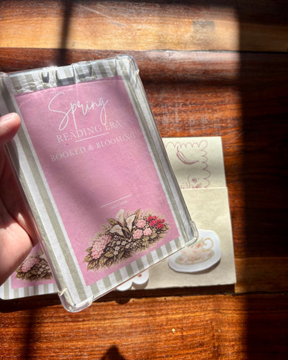 Spring Reading Era Kindle Insert + Stickers | Pink Floral Kindle Decor | $6 Mail Club