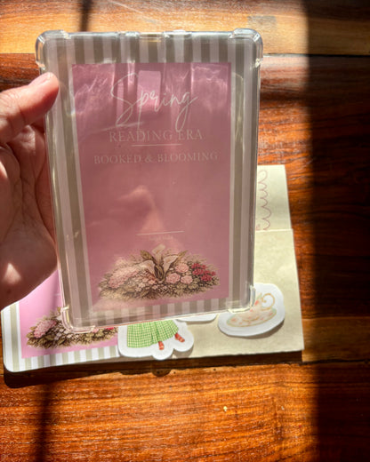 Spring Reading Era Kindle Insert + Stickers | Pink Floral Kindle Decor | $6 Mail Club