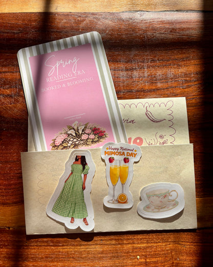 Spring Reading Era Kindle Insert + Stickers | Pink Floral Kindle Decor | $6 Mail Club