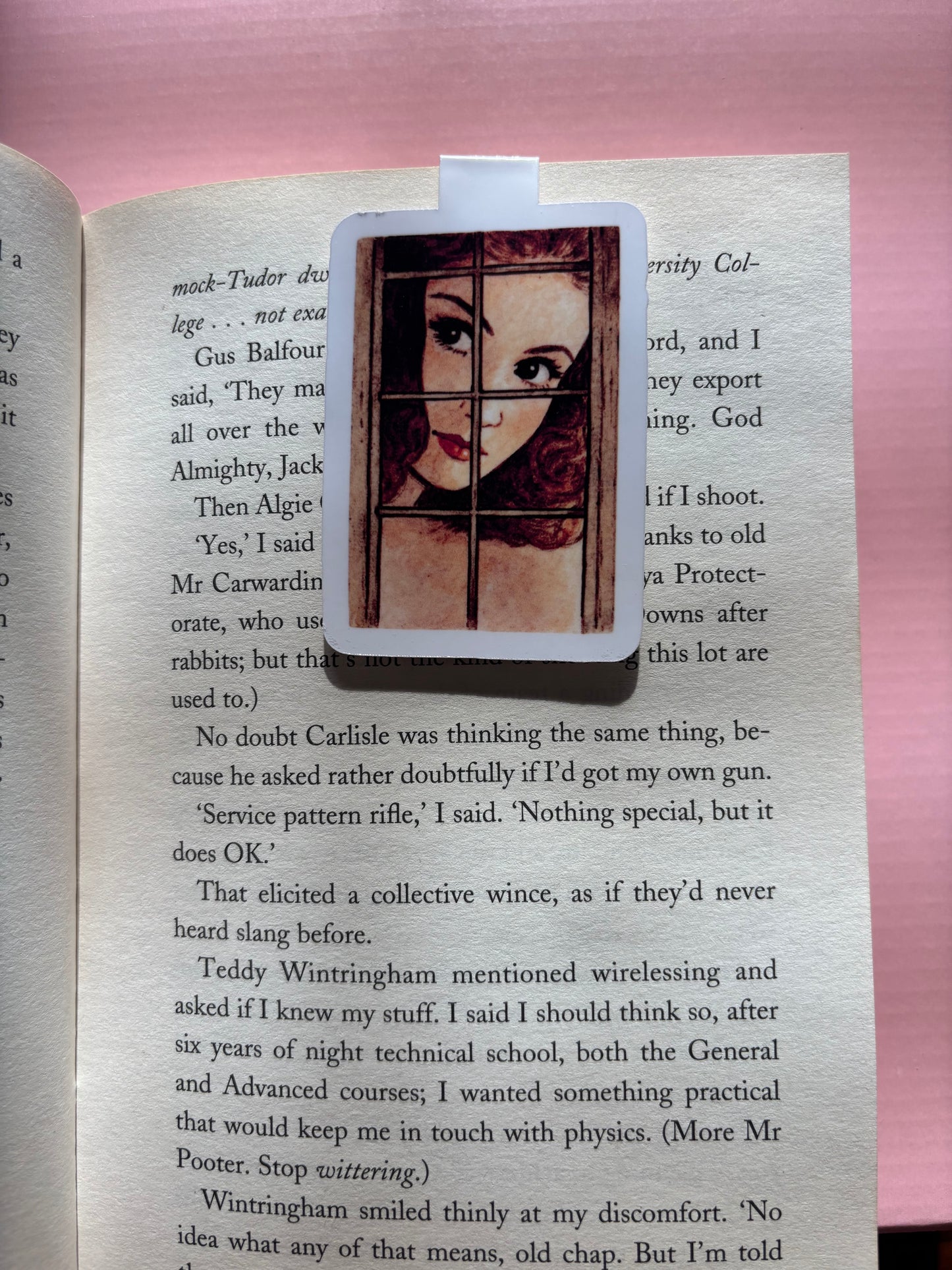 Through the Window Magnetic Bookmark | Vintage Inspired Bookish Magnetic Bookmark for Readers