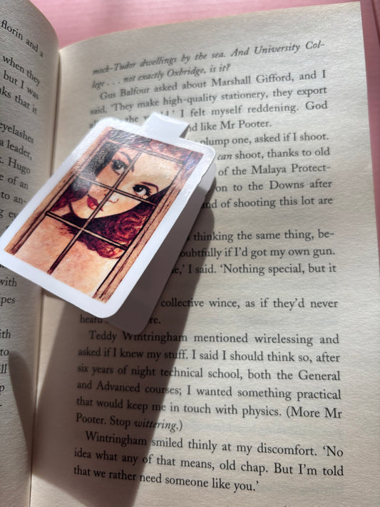 Through the Window Magnetic Bookmark | Vintage Inspired Bookish Magnetic Bookmark for Readers