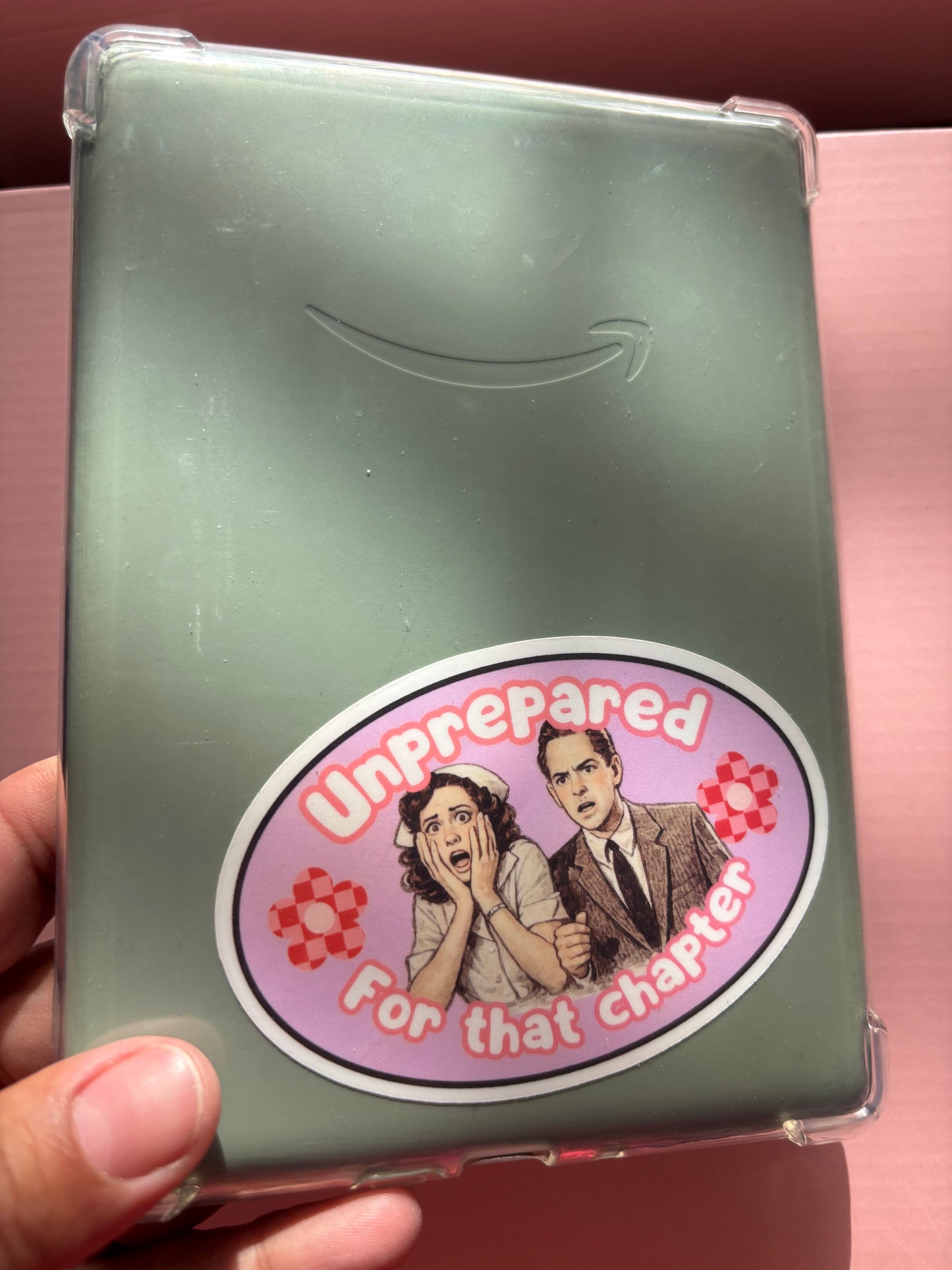 Unprepared for that Chapter Die Cut Sticker | Funny Bookish Vinyl Sticker for Kindle Cases, Laptops & Readers