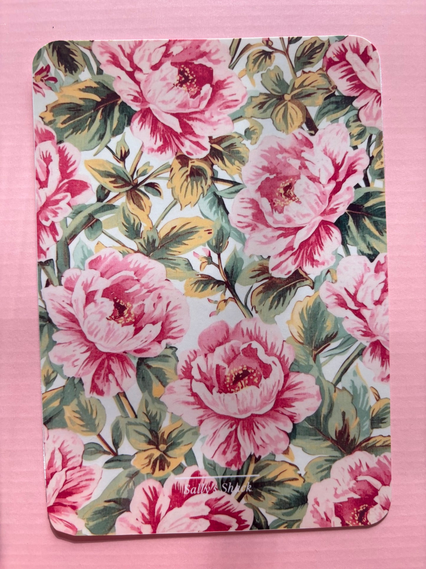 Attack of the TBR Peony Floral Kindle Insert | Vintage Pink Flower Kindle Decor for Kindle Basic, Paperwhite & Colorsoft