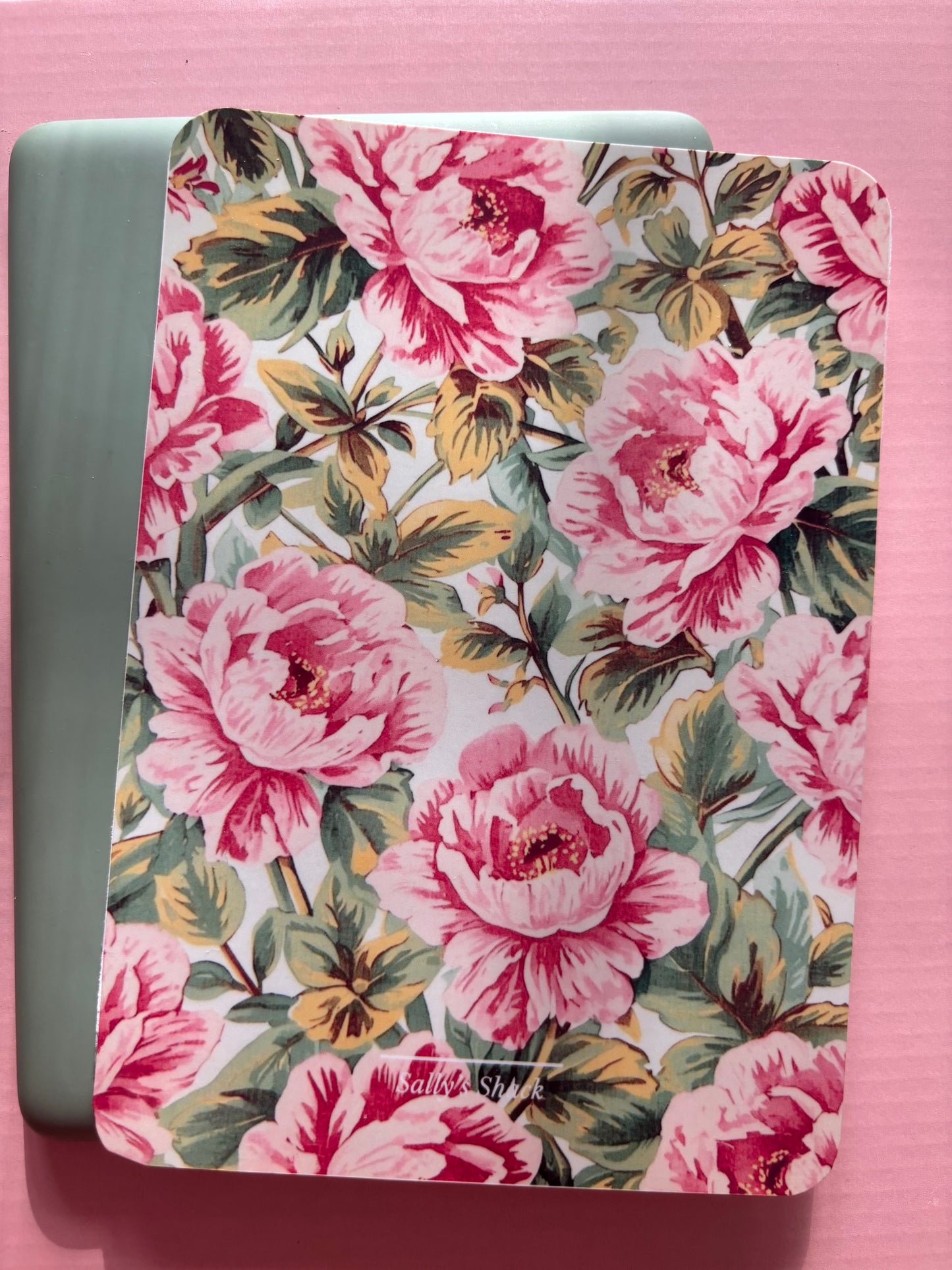 Attack of the TBR Peony Floral Kindle Insert | Vintage Pink Flower Kindle Decor for Kindle Basic, Paperwhite & Colorsoft