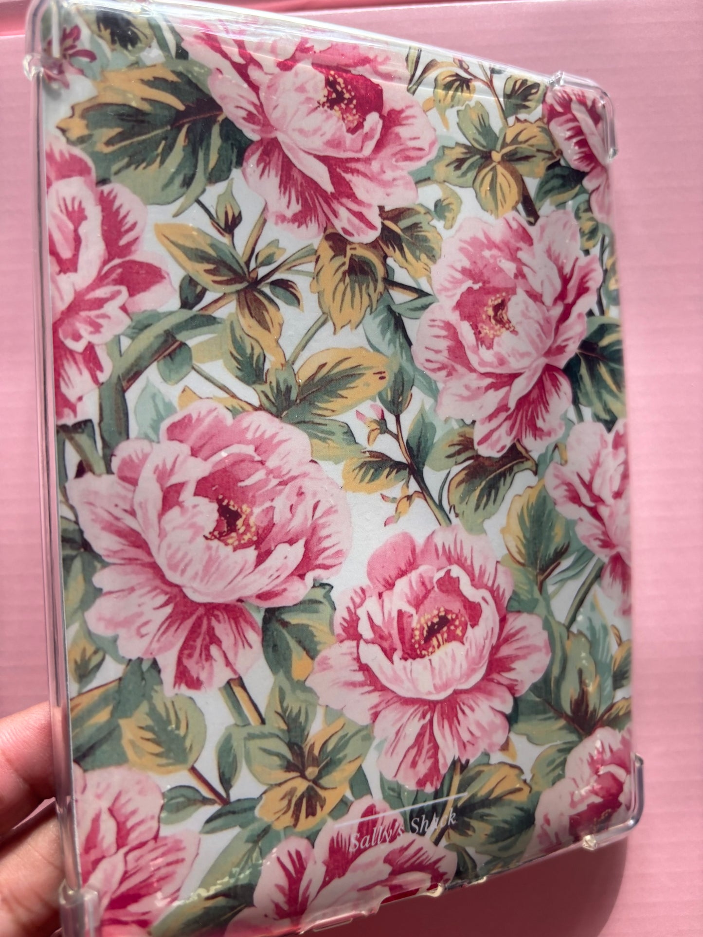 Attack of the TBR Peony Floral Kindle Insert | Vintage Pink Flower Kindle Decor for Kindle Basic, Paperwhite & Colorsoft