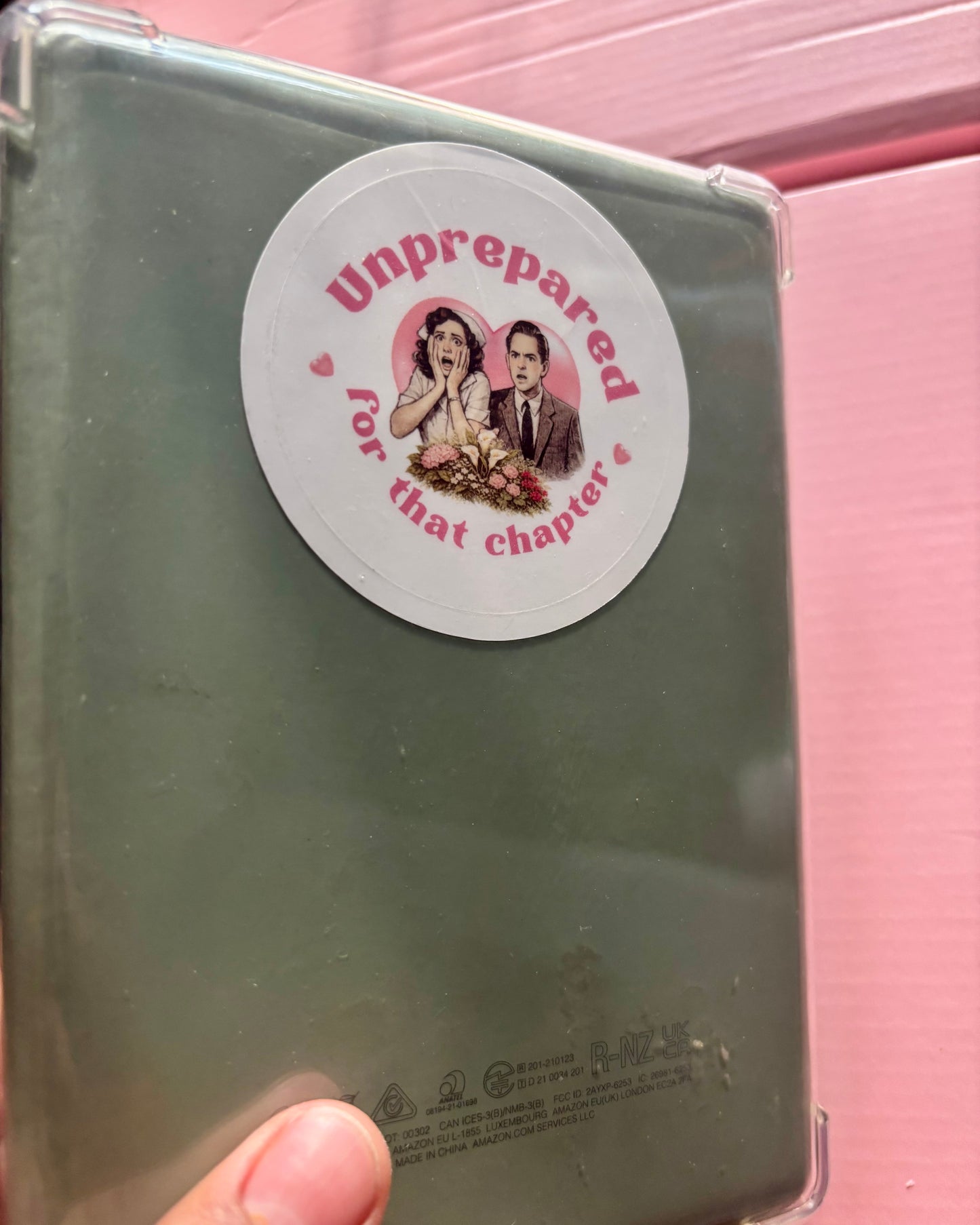 Unprepared For That Chapter Vinyl Sticker | Bookish Kindle & Water Bottle Sticker