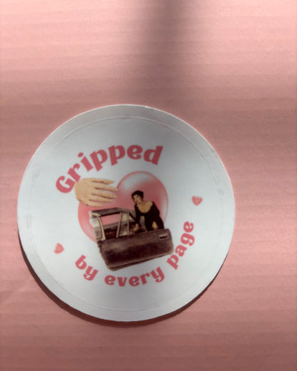 Gripped By Every Page Vinyl Sticker | Attack of the TBR Collection