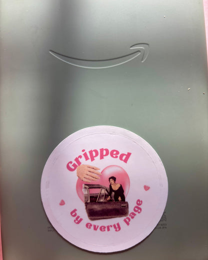 Gripped By Every Page Vinyl Sticker | Attack of the TBR Collection
