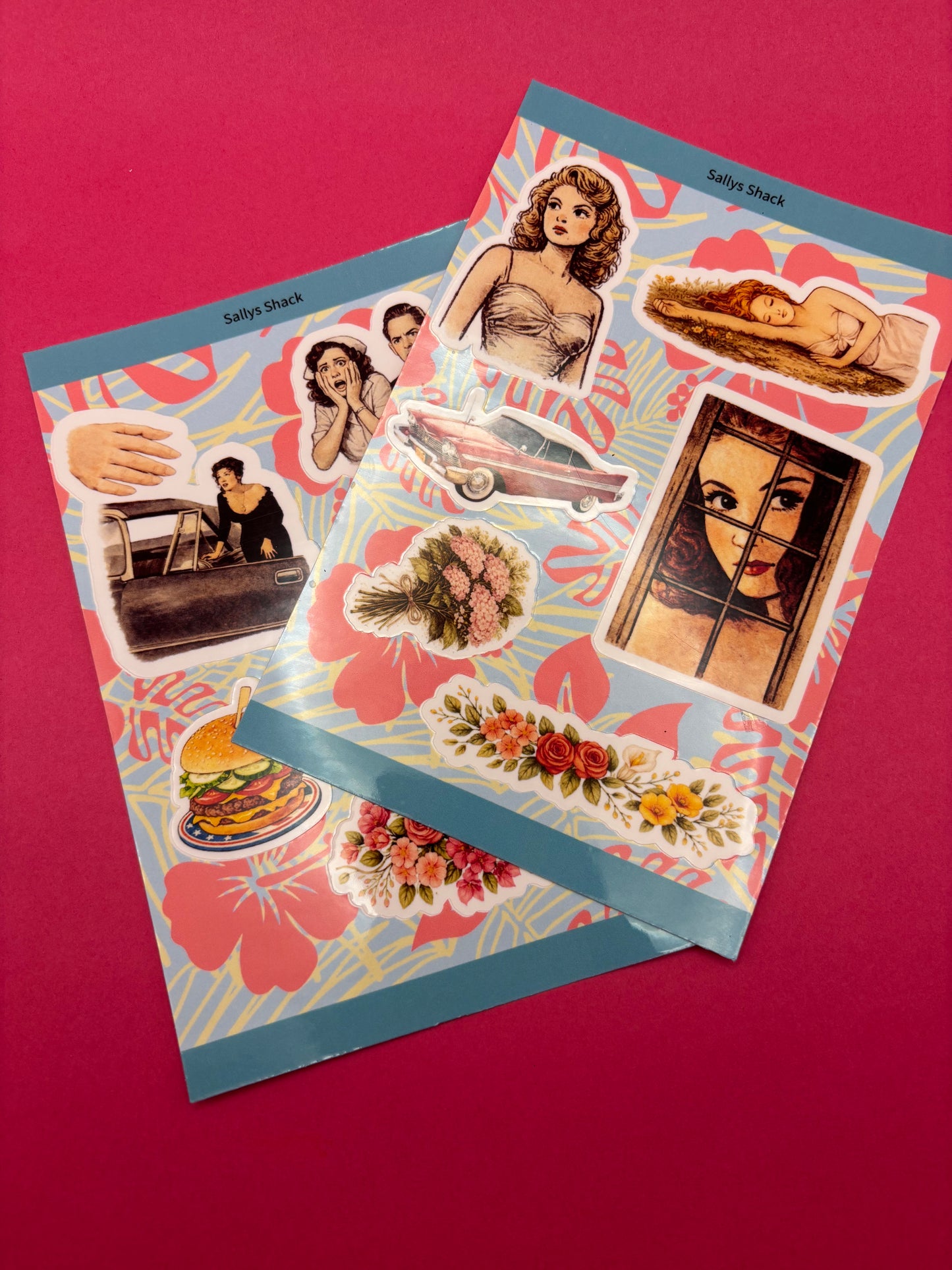 Attack of the TBR Kiss Cut Sticker Sheet Set | Vintage Bookish Reader Stickers (Set of 2)
