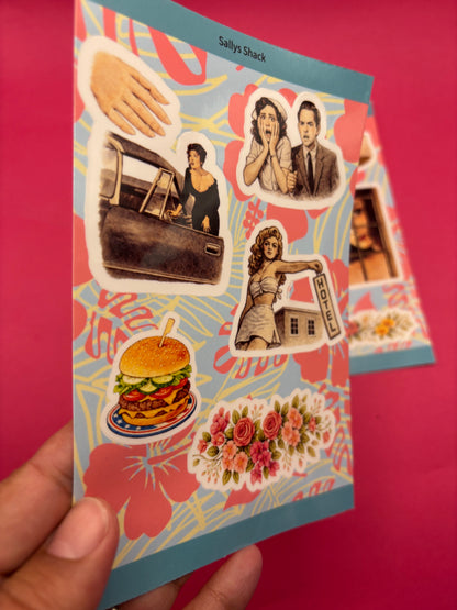 Attack of the TBR Kiss Cut Sticker Sheet Set | Vintage Bookish Reader Stickers (Set of 2)