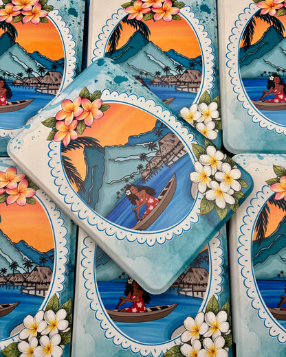 Summer in Tahiti Kindle & Kobo Case | Beachy l E-Reader Cover for Book Lovers