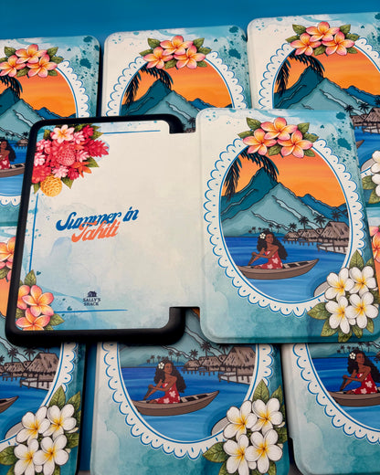 Summer in Tahiti Kindle & Kobo Case | Beachy l E-Reader Cover for Book Lovers