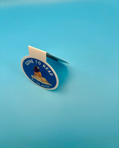 Gone to Read by the Water Magnetic Bookmark | Summer in Tahiti Bookish Bookmark for Beach Readers