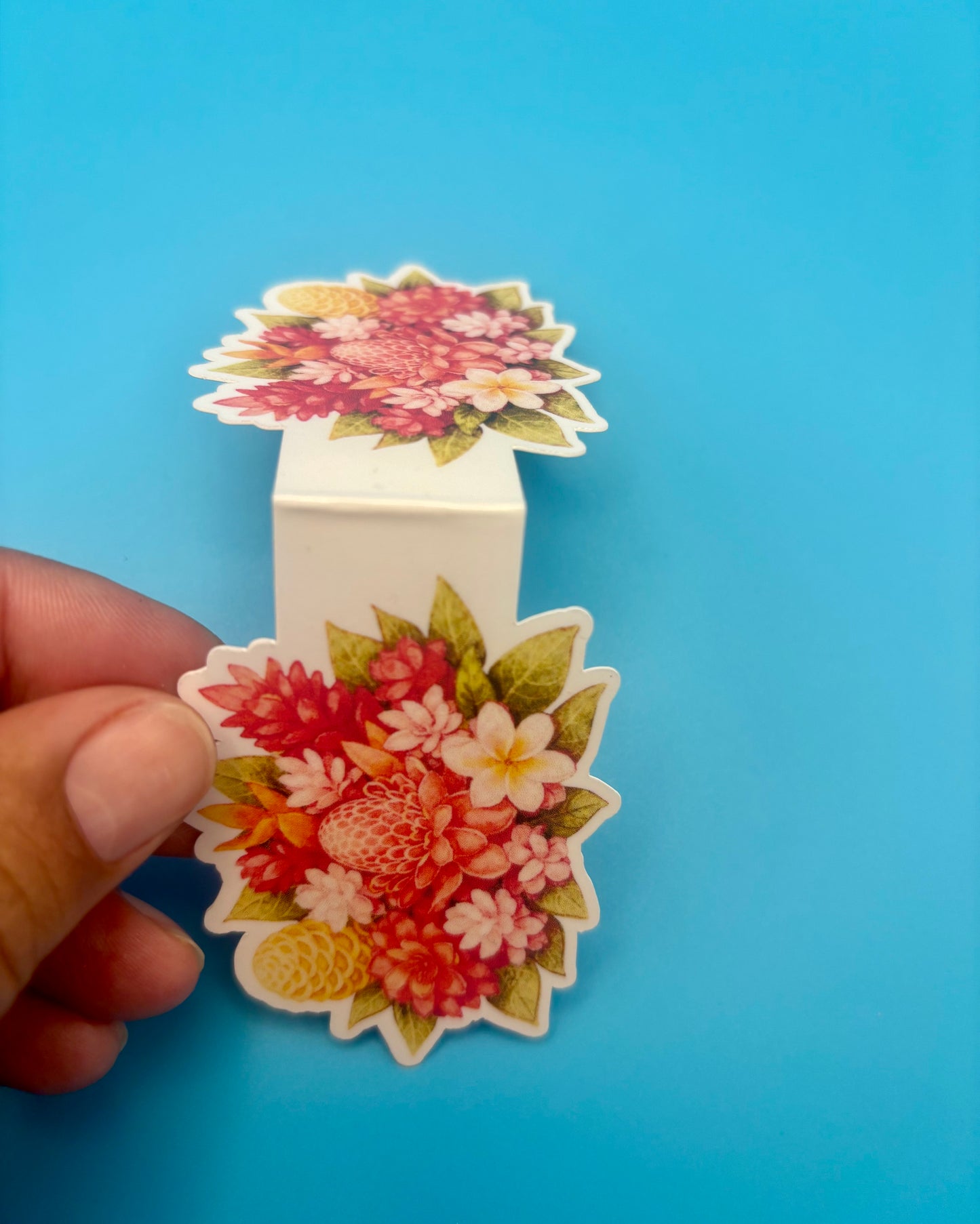 Tropical Bloom Magnetic Bookmark | Tahiti Floral Bookmark for Book Lovers