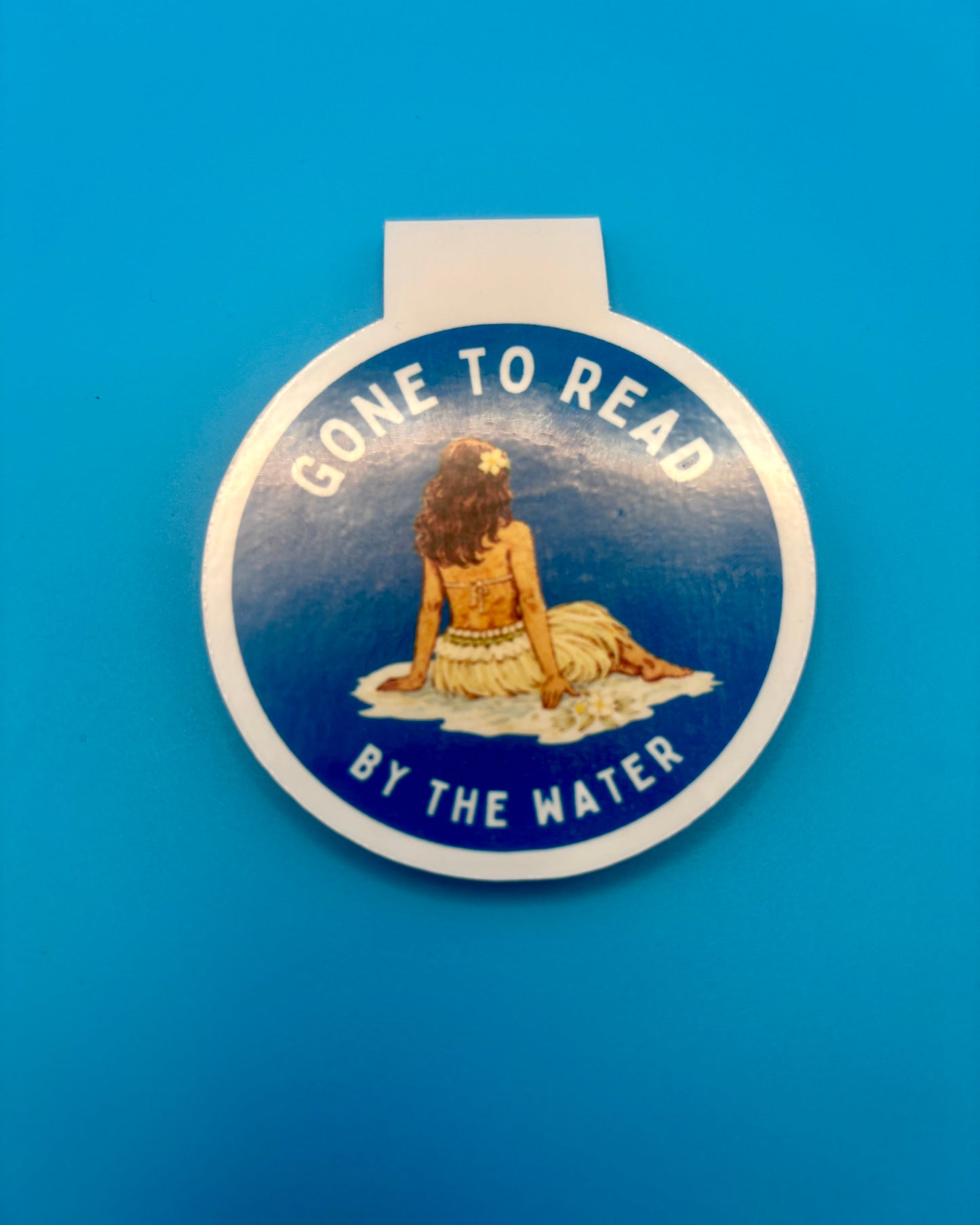 Gone to Read by the Water Magnetic Bookmark | Summer in Tahiti Bookish Bookmark for Beach Readers