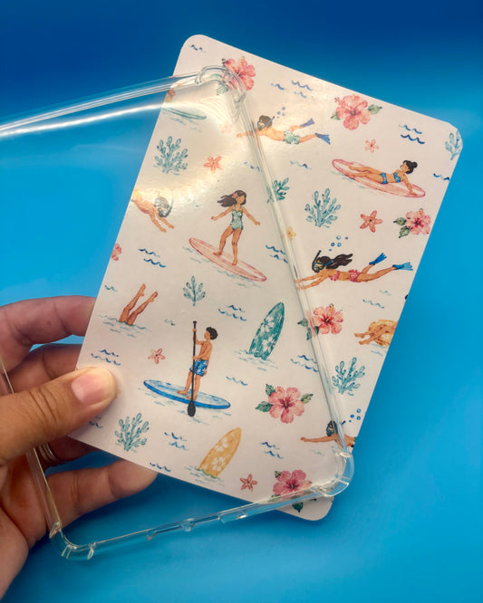 Beach Day Kindle Insert | Tropical Bookish Decor for Clear Kindle Cases