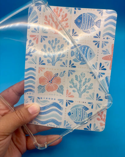 Tropical Reef Kindle Insert | Beach-Themed Bookish Decor for Clear Kindle Cases