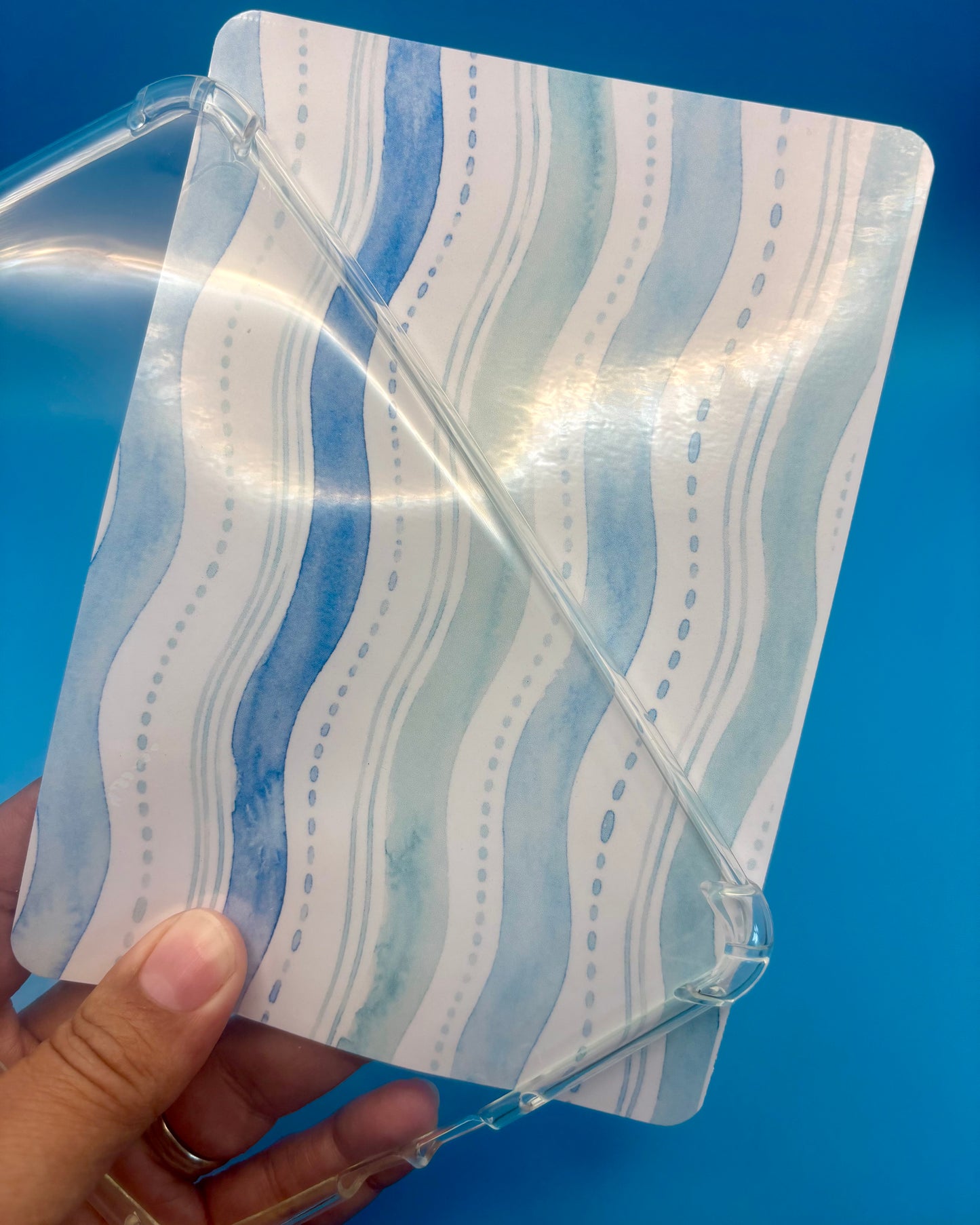 Ocean Breeze Kindle Insert | Coastal Bookish Decor for Clear Kindle Cases