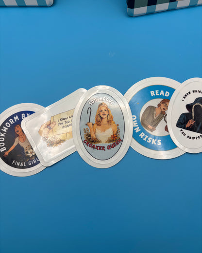 Soon Collection 5-Pack Bookish Sticker Bundle | Limited Edition Thriller Reader Stickers