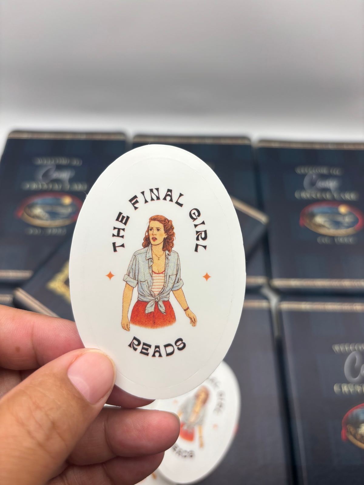The Final Girl Reads Vinyl Sticker | Camp Blood Horror Bookish Sticker