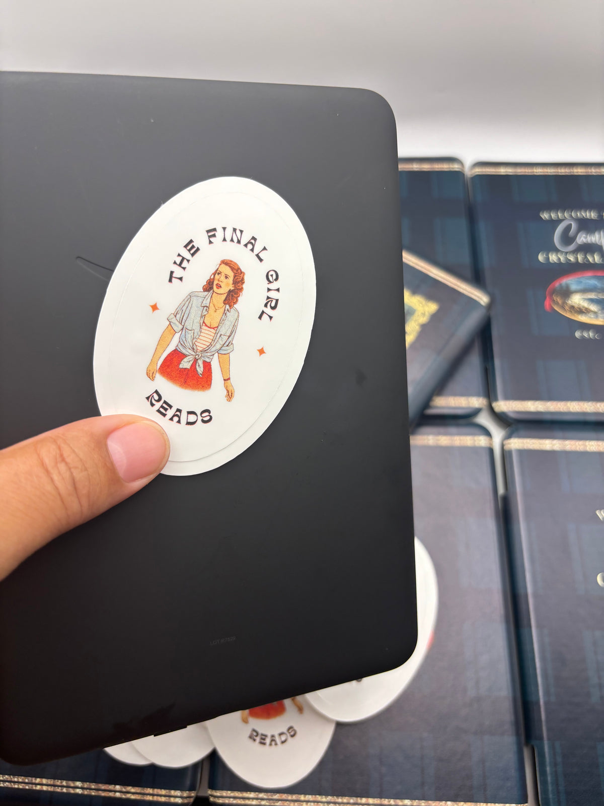 The Final Girl Reads Vinyl Sticker | Camp Blood Horror Bookish Sticker