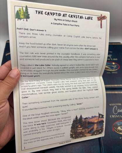 Camp Blood Kindle Mail Bundle | Spooky Story Kit + E-Reader Insert
