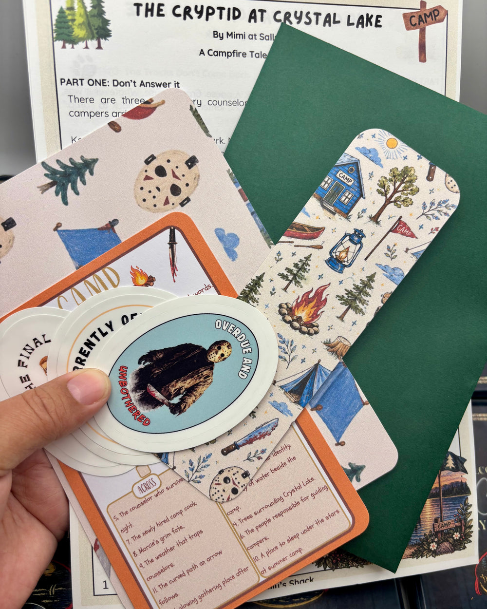 Camp Blood Kindle Mail Bundle | Spooky Story Kit + E-Reader Insert