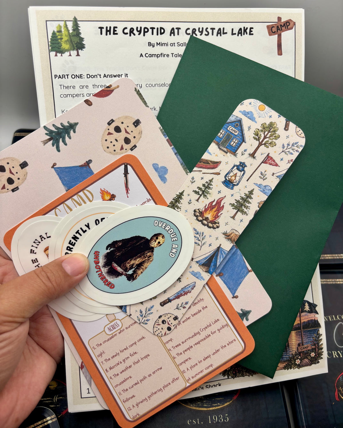 Camp Blood Kindle Mail Bundle | Spooky Story Kit + E-Reader Insert