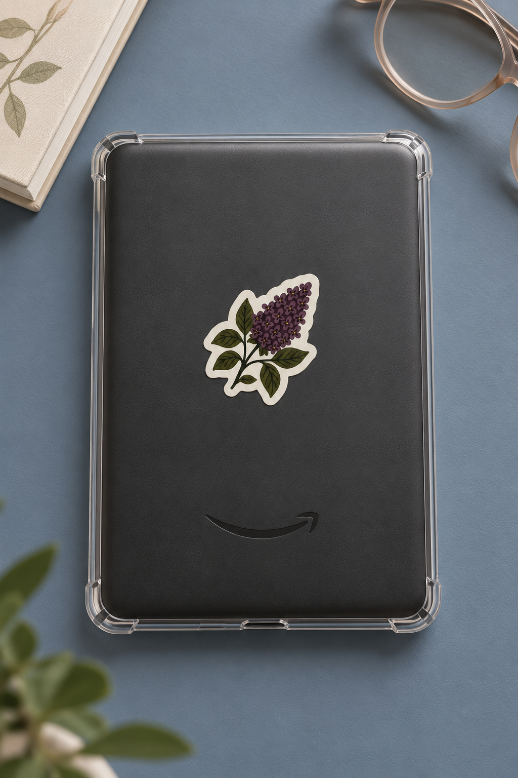Purple Floral Marie Antoinette Sticker - 2" Die Cut Kindle Sticker