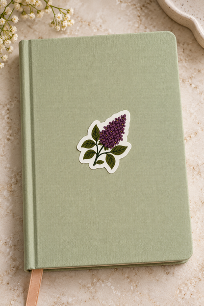 Purple Floral Marie Antoinette Sticker - 2" Die Cut Kindle Sticker