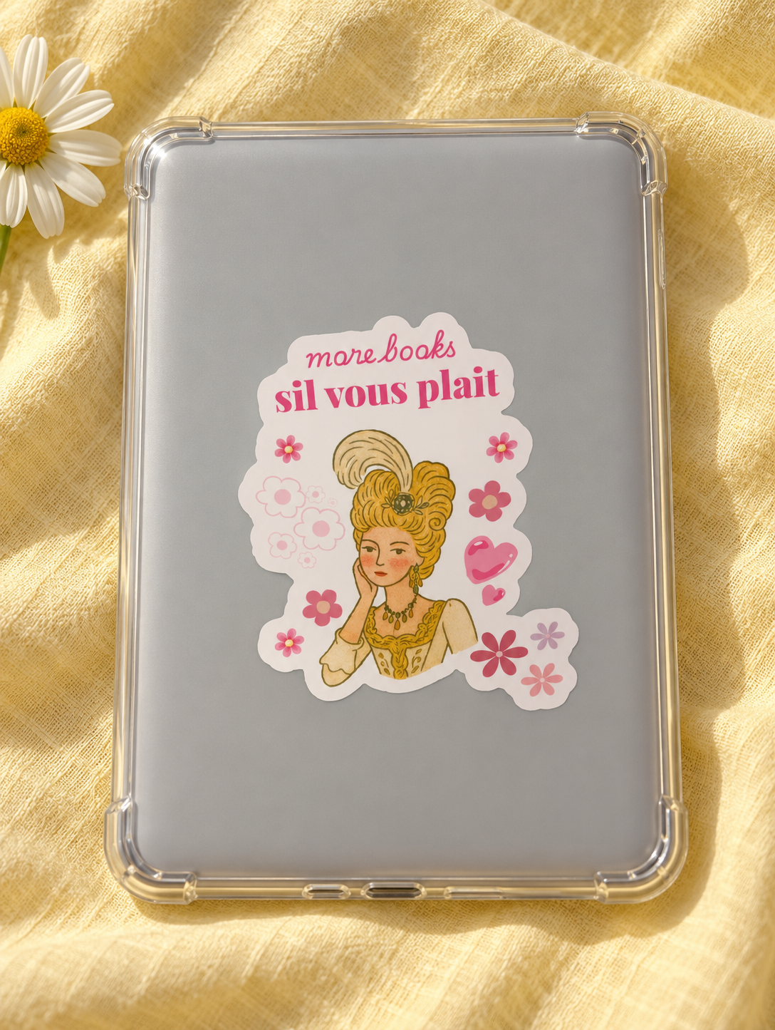 More Books S’il Vous Plaît Marie Antoinette Sticker – 3” Die Cut Vinyl Kindle Sticker