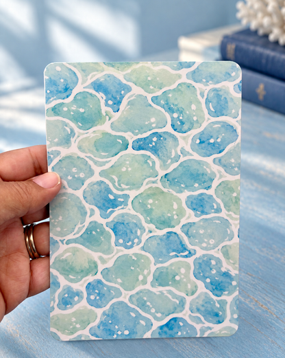 Ocean Waves Kindle Insert | Coastal Bookish Insert for Clear Kindle Cases