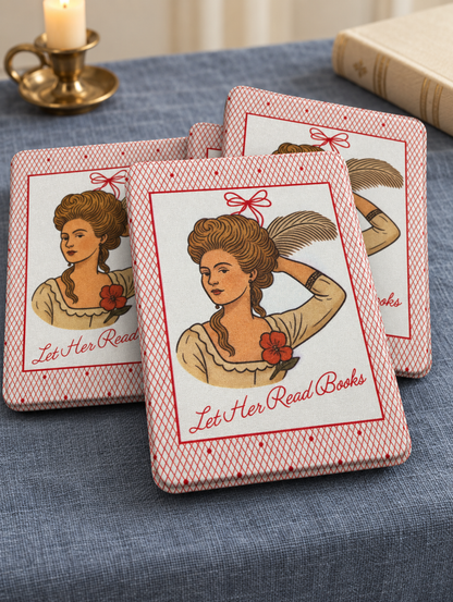 Let Her Read Books – Vintage Kindle Case for Romantasy Readers