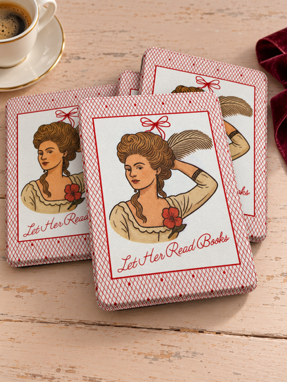 Let Her Read Books – Vintage Kindle Case for Romantasy Readers