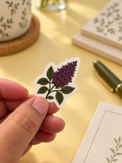 Purple Floral Marie Antoinette Sticker - 2" Die Cut Kindle Sticker