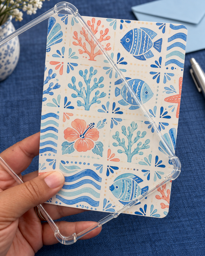 Summer in Tahiti Kindle Insert Bundle | Tropical Bookish Decor Set for Clear Kindle Cases