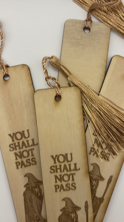 Lord of the Rings Inspired Wooden Bookmark 2