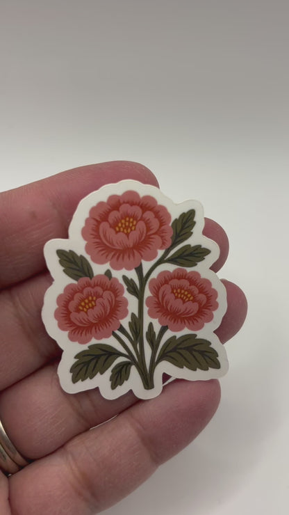 Botanical Kindle Sticker – 2” Floral Die Cut Vinyl